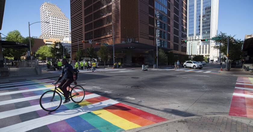 TX: Pride flag Crosswalk OCT 11