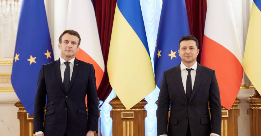 Macron Zelensky 08/02/2022 Senges