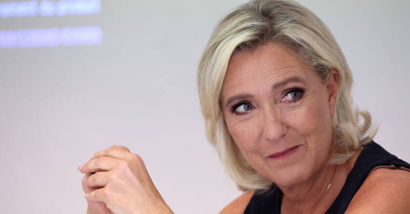 Marine Le Pen, présidente du groupe Rassemblement national à l’Assemblée nationale