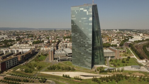 BCE  ECB Francfort vue aérienne