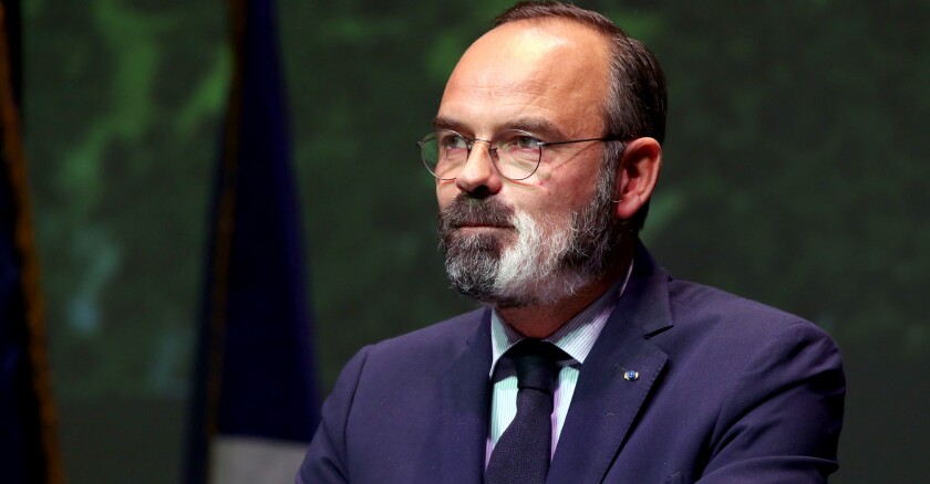 Toulon; Edouard Philippe delivers a speech to Hubert Falco