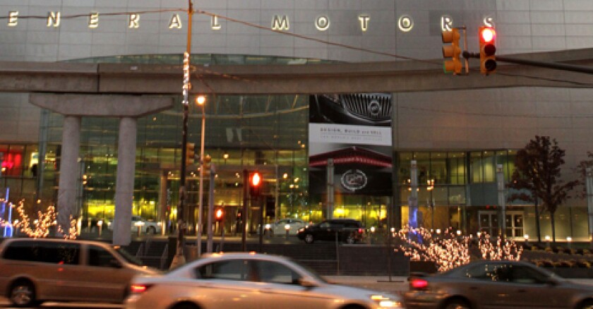 Le siège de General Motors à Detroit. Photo: Jeff Kowalsky/Bloomberg