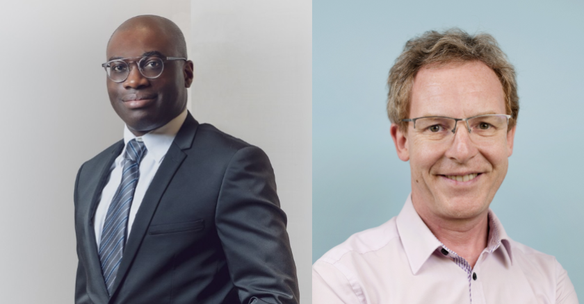 De gauche à droite : Fabrice Monné, directeur administratif et financier du groupe Paris Ouest Construction et Thierry De Taye, VP comptabilité et consolidation chez Mersen.jpg