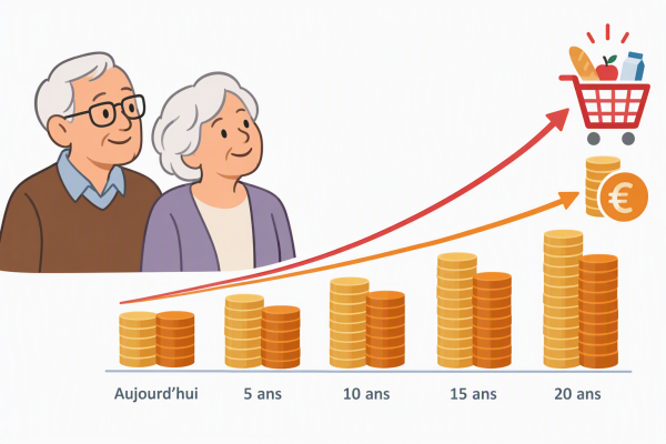 Quel serait l'impact d'une légère désindexation des retraites sur vingt ans? L'expert Emmanuel Grimaud a fait le calcul.