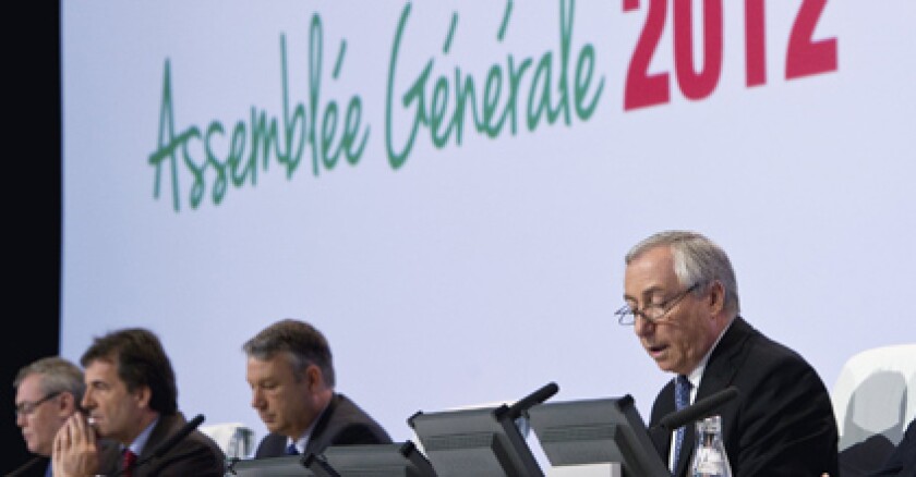 L'assemblée générale de Crédit Agricole. Photo: Pascal Sittler/REA