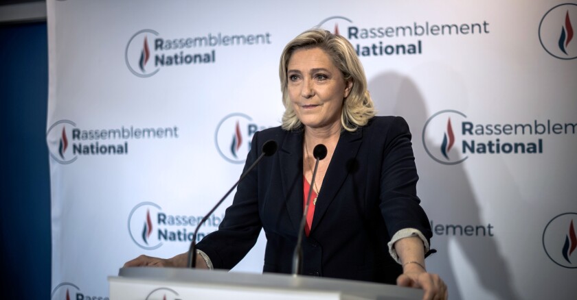 FRA : Elections Regionales : Allocution de Marine LE PEN : Soiree Electorale du Rassemblement National