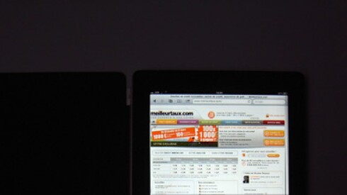 Le site de Meilleurtaux sur iPad. Photo: PHB/Agefi