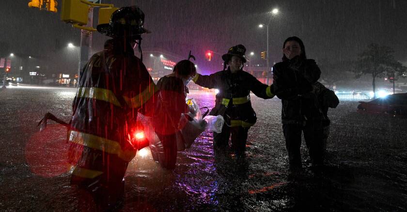 NY: Ida Remnants Flood Streets Of New York City