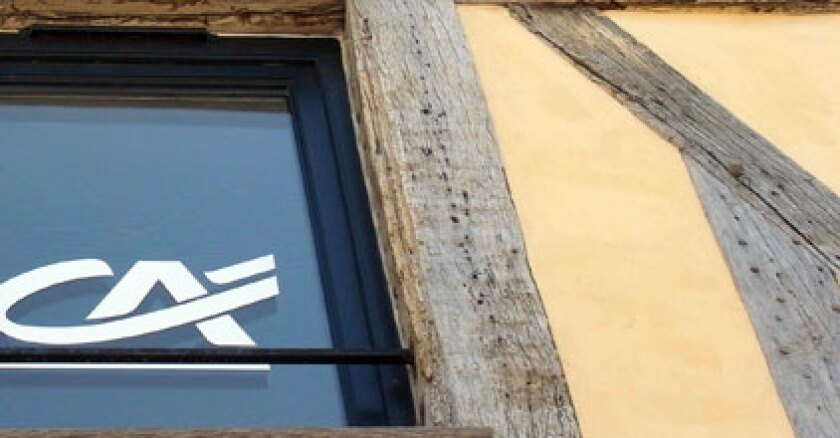 Une enseigne du Crédit Agricole dans l'Aube. Photo: PHB/Agefi