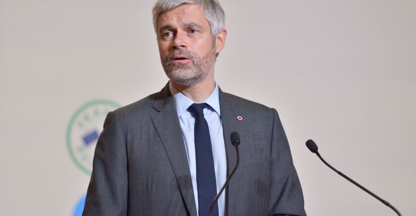 French Prime Minister Jean Castex With Laurent Wauquiez