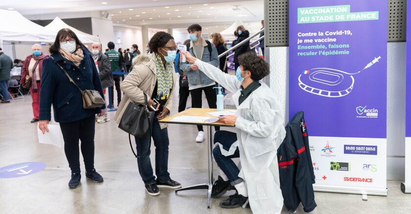 Saint-Denis: Vaccination center at the Stade de France