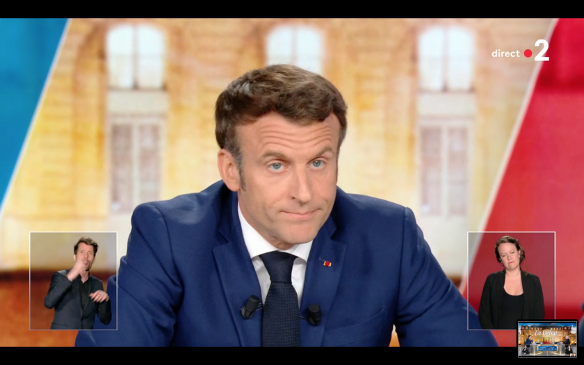 Emmanuel Macron et Marine Le Pen pendant le débat de l'entre deux tours