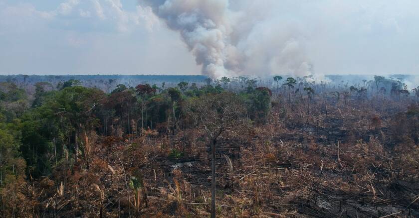 Brazil: Smoke from burning on BR319 AM