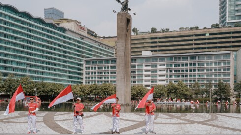 Views of Jakarta in Indonesia on the Independence Day
