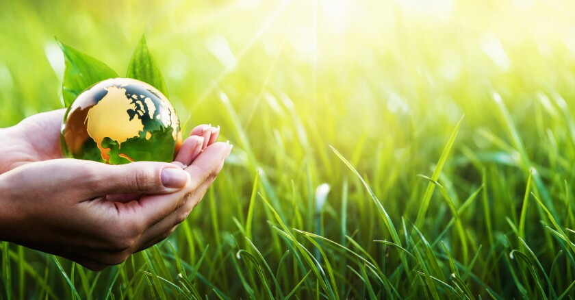 Green Planet in Your Hands. Environment Concept