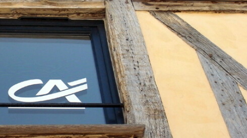 Une enseigne du Crédit Agricole à Troyes (Aube), photo: PHB