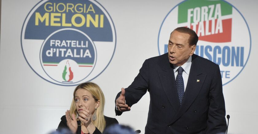 Berlusconi Meloni 16/08/2022 Maselli