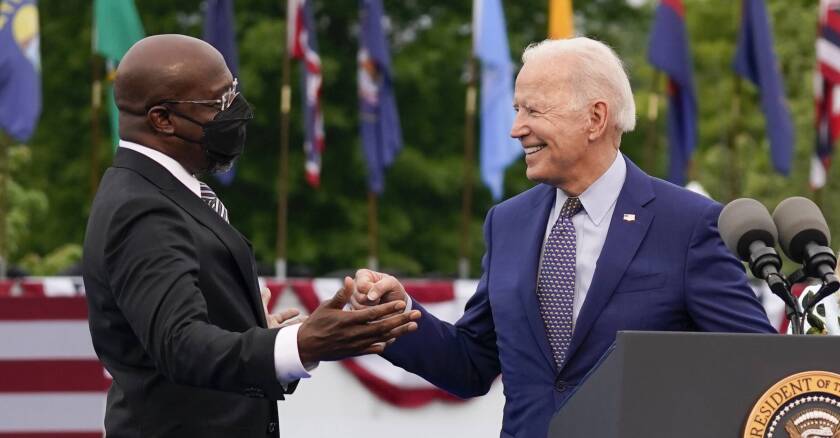 Raphael Warnock Joe biden 05/12/2022 Senges