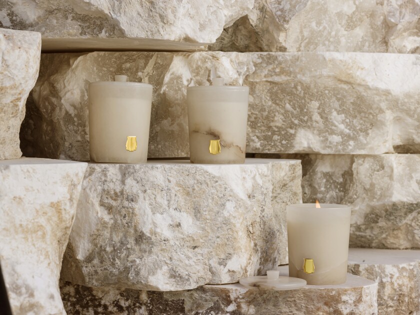 TRUDON ALABASTER CANDLE HOLDER