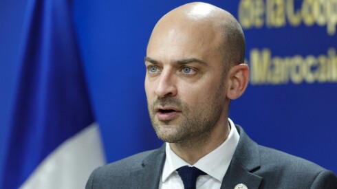 Le ministre français des Affaires étrangères Jean-Noël Barrot, à Rabat au Maroc le 20 mai 2026