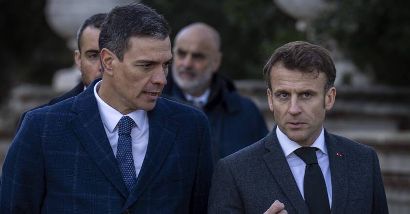 Emmanuel Macron et Pedro Sánchez 19/01/2023 Senges