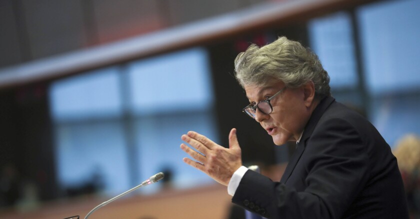 Thierry Breton , commissaire européen au marché intérieur