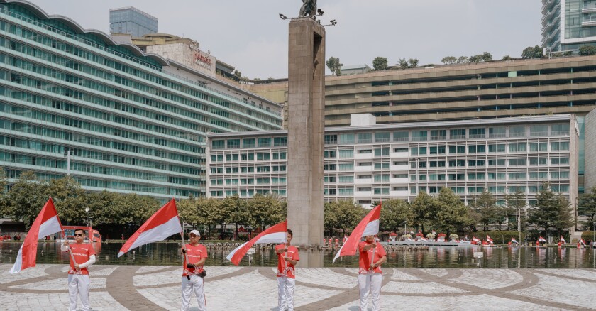 Views of Jakarta in Indonesia on the Independence Day