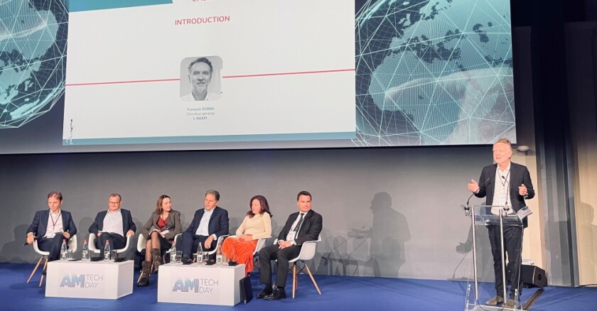 Am Tech Day / conférence d’ouverture de l’AM Tech Day, un événement de place organisé par L’Agefi le 4 octobre 2022 au palais Brongniart à Paris