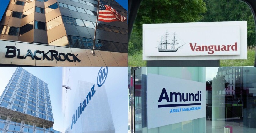 Gerant actifs, BlackRock, Vanguard, Amundi, Allianz