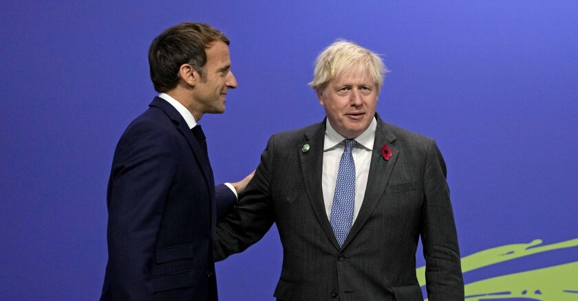 Boris Johnson Macron 08/04/2022 Lombard