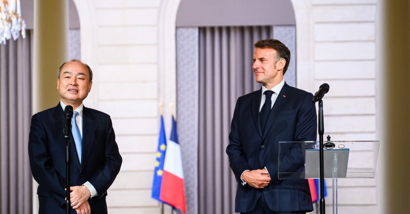 Le directeur general de SoftBank Masayoshi Son reçu à l'Elysée lors du sommet Choose France de 2026