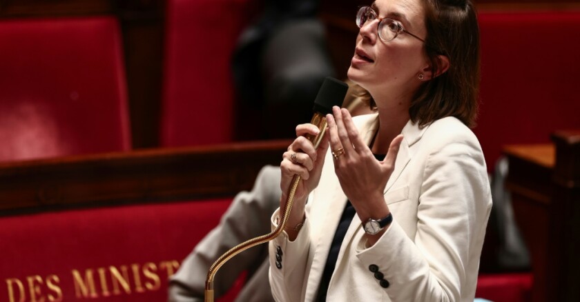 La ministre chargée des Comptes publics Amélie de Montchalin, lors de la séance de questions au gouvernement à l'Assemblée nationale à Paris, le 2 juillet 2025