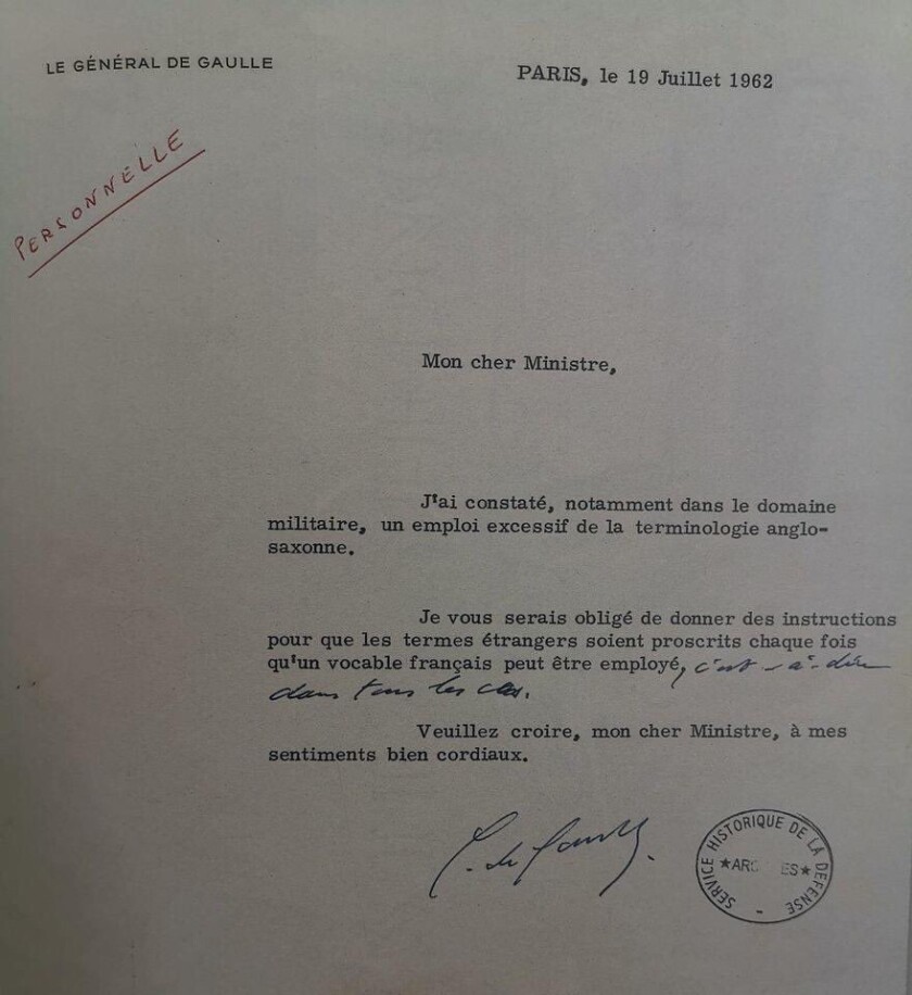 Lettre ouverte de Défense de la langue française à la Direction de