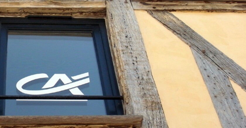 Une enseigne du Crédit Agricole à Troyes (Aube), photo: PHB