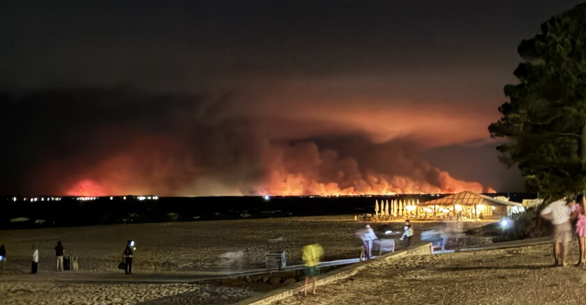 Les incendies de Gironde vus du bassin d'Arcachon