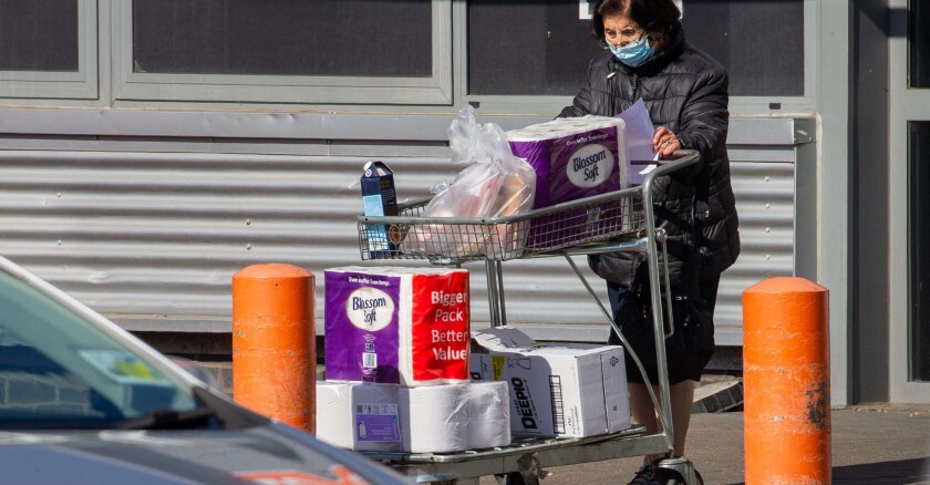 Shoppers panic buy as lockdown looms, Cambridge, UK - 28 Sep 2020