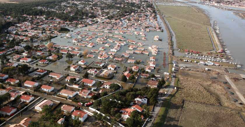 FRANCE: Aerial views-Xynthia storm aftermath